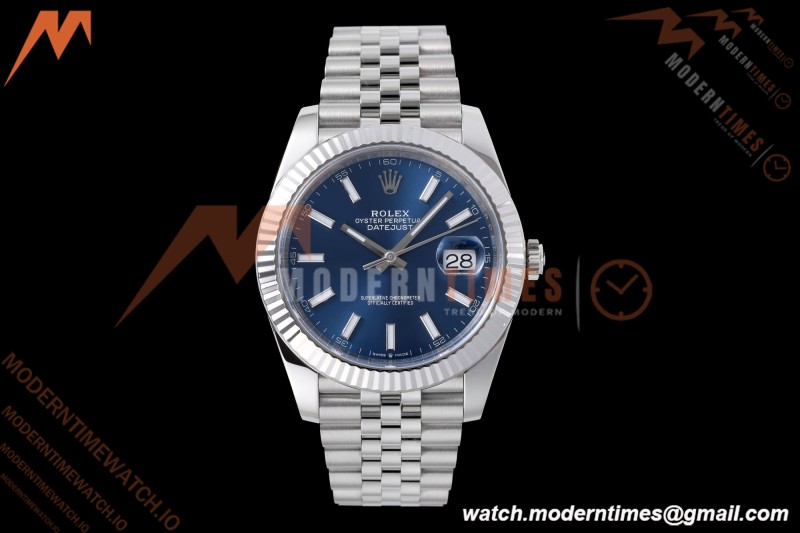 Rolex - Datejust 126334 41mm Jub Flt 904L SS/SS Blue/Stk VF DD3235
