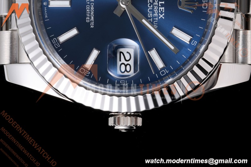Rolex - Datejust 126334 41mm Jub Flt 904L SS/SS Blue/Stk VF DD3235