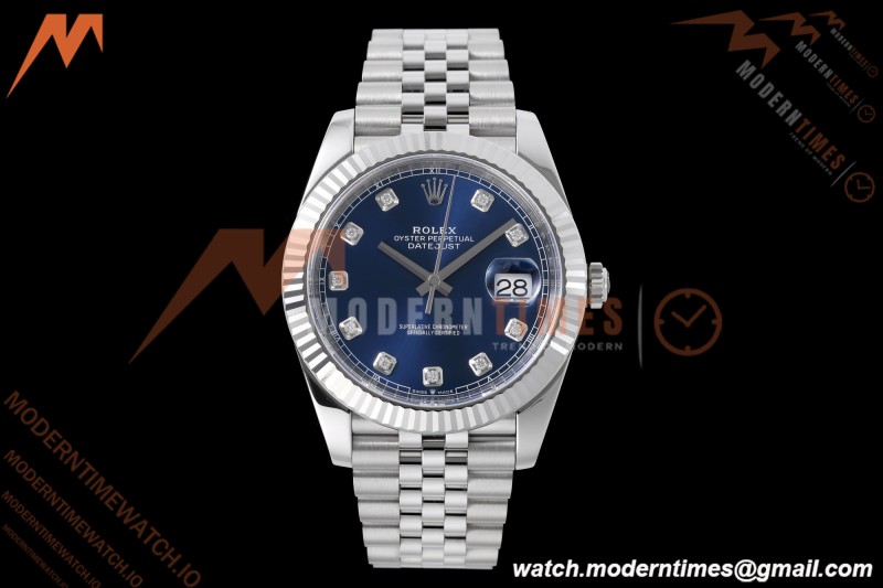 Rolex - Datejust 126334 41mm Jub Flt 904L SS/SS Blue/Dia VF DD3235