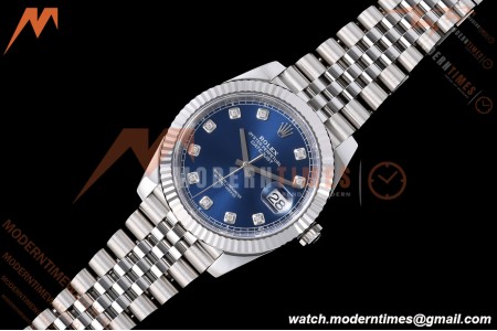 Rolex - Datejust 126334 41mm Jub Flt 904L SS/SS Blue/Dia VF DD3235