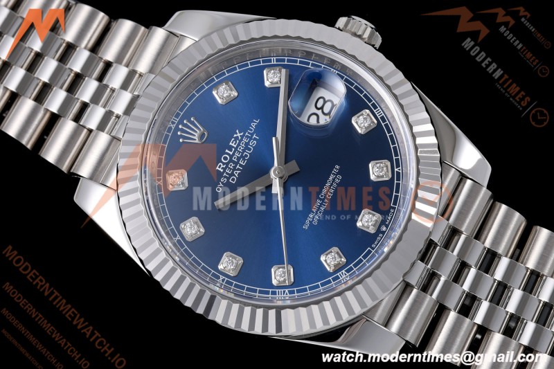 Rolex - Datejust 126334 41mm Jub Flt 904L SS/SS Blue/Dia VF DD3235