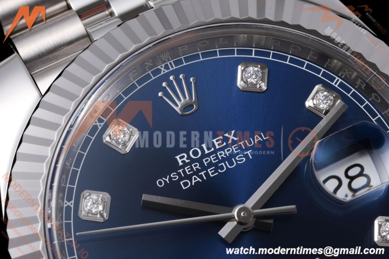 Rolex - Datejust 126334 41mm Jub Flt 904L SS/SS Blue/Dia VF DD3235