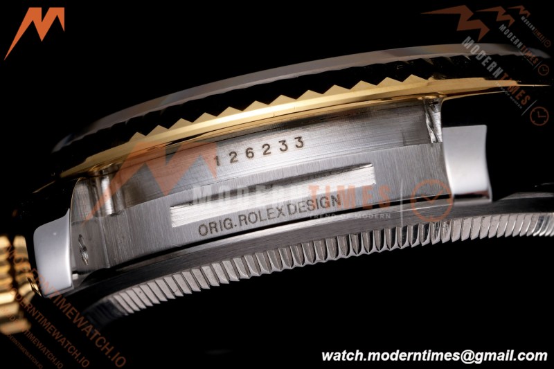 Rolex - Datejust 126233 36mm Jub Flt 904L YG/SS G-Wave/Dia QF SH3235