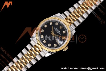Rolex - Datejust 126233 36mm Jub Flt 904L YG/SS Blk/Dia QF SH3235