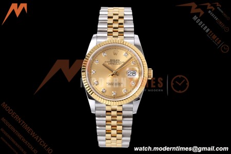 Rolex - Datejust 126233 36mm Jub Flt 904L YG/SS Gold/Dia QF SH3235