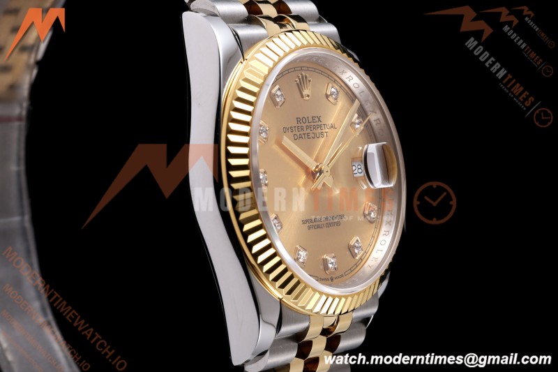Rolex - Datejust 126233 36mm Jub Flt 904L YG/SS Gold/Dia QF SH3235
