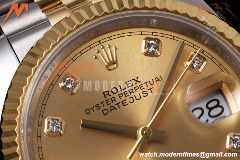 Rolex - Datejust 126233 36mm Jub Flt 904L YG/SS Gold/Dia QF SH3235