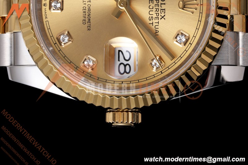 Rolex - Datejust 126233 36mm Jub Flt 904L YG/SS Gold/Dia QF SH3235