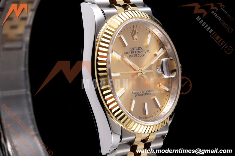 Rolex - Datejust 126233 36mm Jub Flt 904L YG/SS Gold/Stk QF SH3235 | 롤렉스 - 데이저스트 126233 36mm 주빌리 플랫 904L YG/SS 골드/스틱 QF SH3235