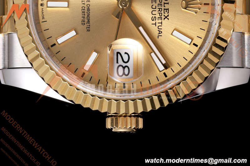 Rolex - Datejust 126233 36mm Jub Flt 904L YG/SS Gold/Stk QF SH3235 | 롤렉스 - 데이저스트 126233 36mm 주빌리 플랫 904L YG/SS 골드/스틱 QF SH3235