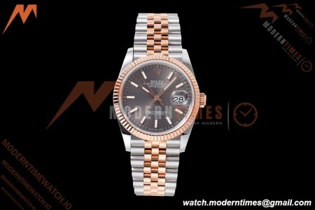 Rolex - Datejust 126231 36mm Jub Flt 904L RG/SS Grey/Stk QF SH3235