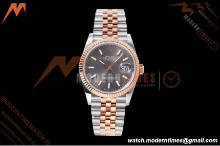 Rolex - Datejust 126231 36mm Jub Flt 904L RG/SS Grey/Stk QF SH3235