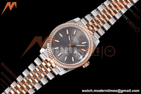 Rolex - Datejust 126231 36mm Jub Flt 904L RG/SS Grey/Stk QF SH3235