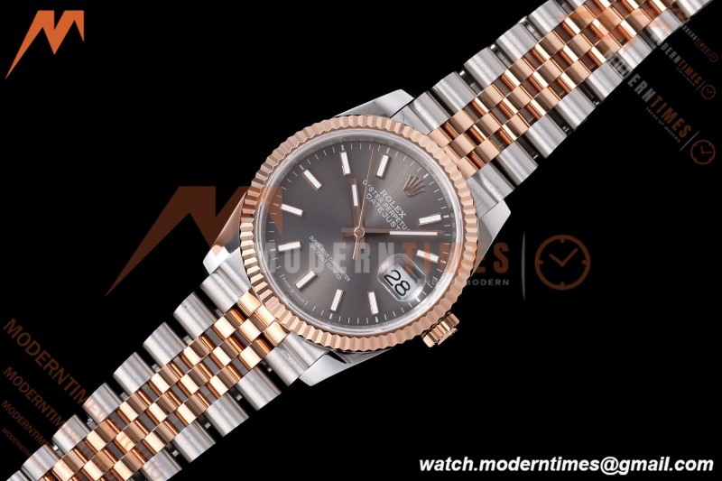 Rolex - Datejust 126231 36mm Jub Flt 904L RG/SS Grey/Stk QF SH3235
