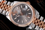 Rolex - Datejust 126231 36mm Jub Flt 904L RG/SS Grey/Stk QF SH3235