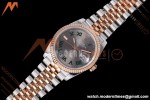 Rolex - Datejust 126231 36mm Jub Flt 904L RG/SS Grey Wimbledon/Roman QF SH3235