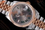 Rolex - Datejust 126231 36mm Jub Flt 904L RG/SS Grey Wimbledon/Roman QF SH3235