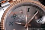 Rolex - Datejust 126231 36mm Jub Flt 904L RG/SS Grey Wimbledon/Roman QF SH3235