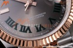 Rolex - Datejust 126231 36mm Jub Flt 904L RG/SS Grey Wimbledon/Roman QF SH3235