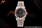 Rolex - Datejust 126231 36mm Jub Flt 904L RG/SS Blk/Dia QF SH3235