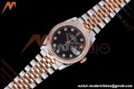 Rolex - Datejust 126231 36mm Jub Flt 904L RG/SS Blk/Dia QF SH3235