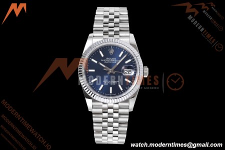 Rolex - Datejust 126234 36mm Jub Flt 904L SS/SS Blu/Stk QF SH3235