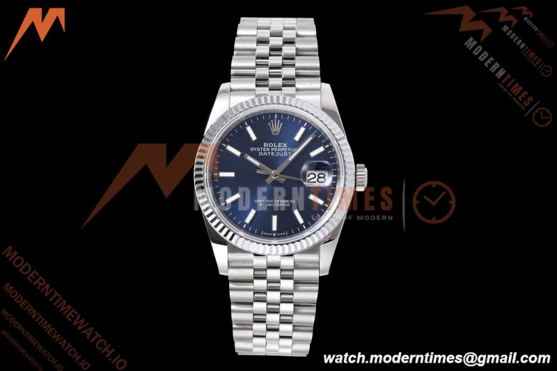 Rolex - Datejust 126234 36mm Jub Flt 904L SS/SS Blu/Stk QF SH3235