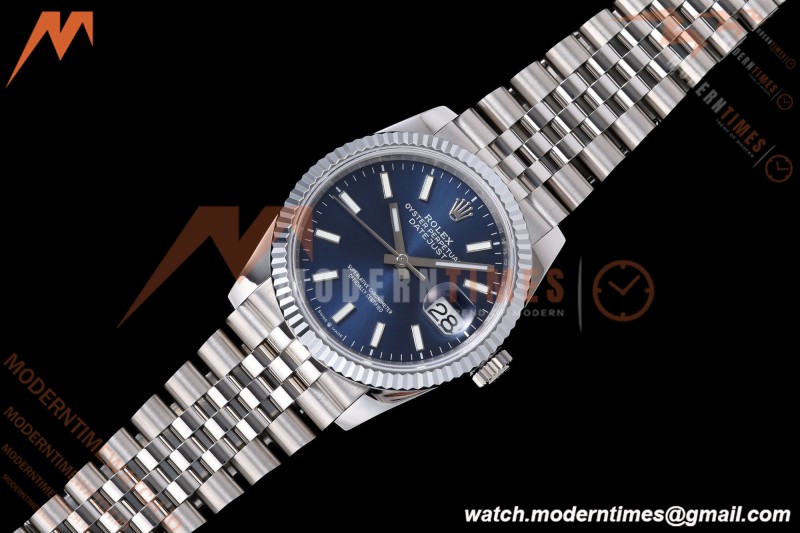 Rolex - Datejust 126234 36mm Jub Flt 904L SS/SS Blu/Stk QF SH3235