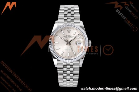 Rolex - Datejust 126234 36mm Jub Flt 904L SS/SS Silv/Stk QF SH3235