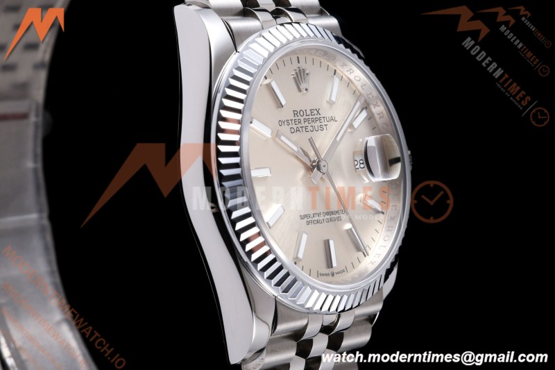 Rolex - Datejust 126234 36mm Jub Flt 904L SS/SS Silv/Stk QF SH3235
