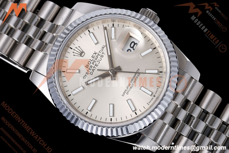 Rolex - Datejust 126234 36mm Jub Flt 904L SS/SS Silv/Stk QF SH3235