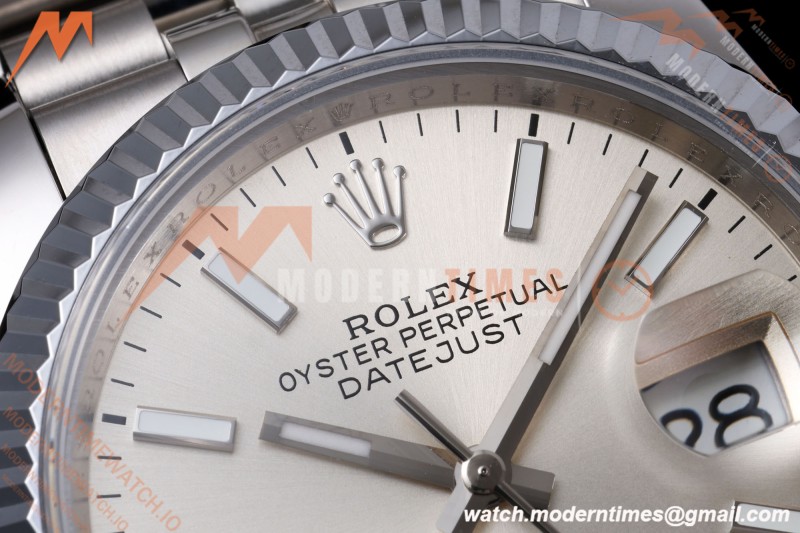 Rolex - Datejust 126234 36mm Jub Flt 904L SS/SS Silv/Stk QF SH3235