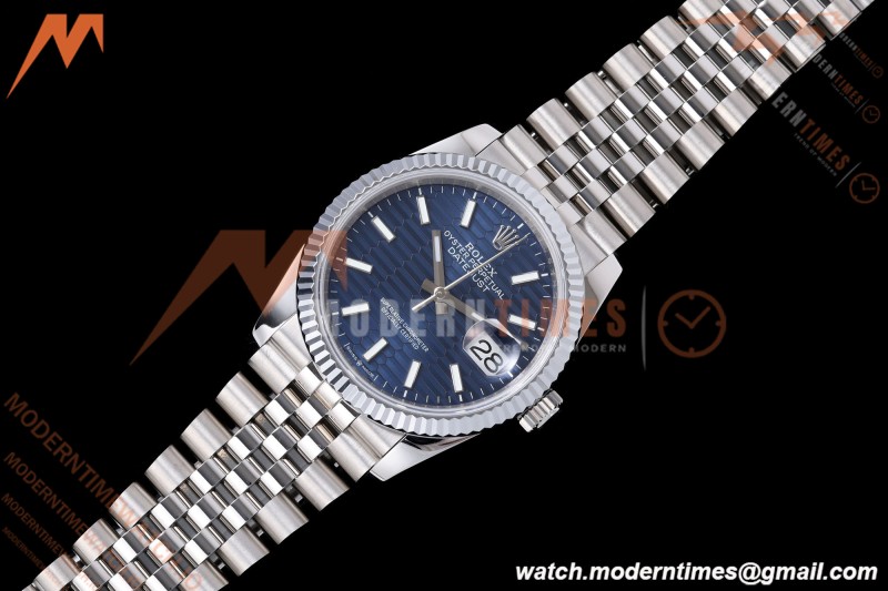 Rolex - Datejust 126234 36mm Jub Flt 904L SS/SS F-Blu/Stk QF SH3235