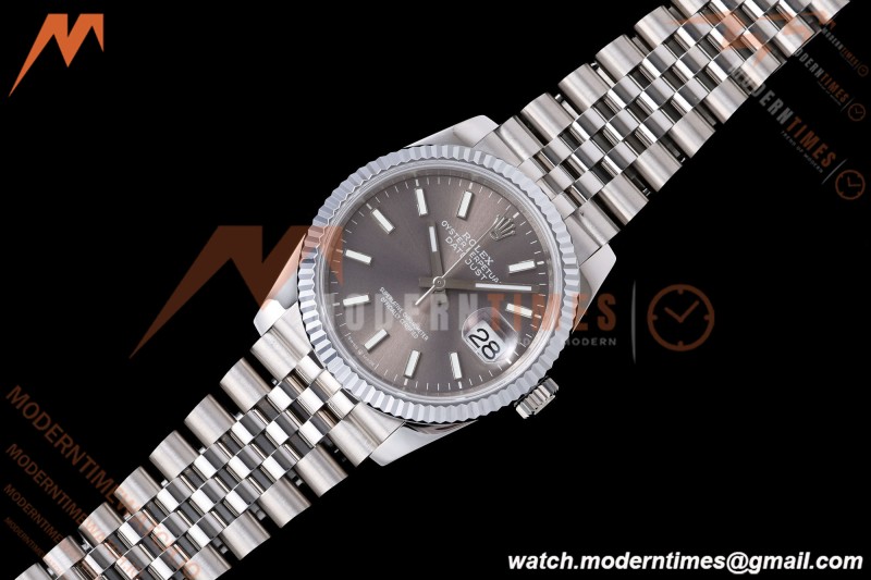 Rolex - Datejust 126234 36mm Jub Flt 904L SS/SS Grey/Stk QF SH3235 | 롤렉스 - 데이저스트 126234 36mm 주빌리 플라이트 904L SS/SS 그레이/스트라이프 QF SH3235