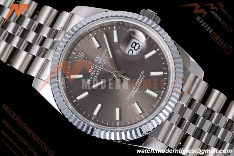 Rolex - Datejust 126234 36mm Jub Flt 904L SS/SS Grey/Stk QF SH3235 | 롤렉스 - 데이저스트 126234 36mm 주빌리 플라이트 904L SS/SS 그레이/스트라이프 QF SH3235