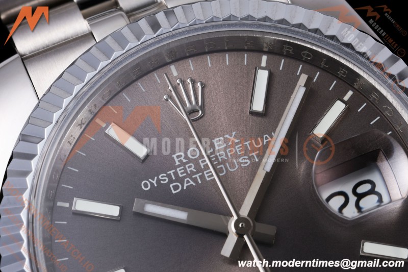 Rolex - Datejust 126234 36mm Jub Flt 904L SS/SS Grey/Stk QF SH3235 | 롤렉스 - 데이저스트 126234 36mm 주빌리 플라이트 904L SS/SS 그레이/스트라이프 QF SH3235
