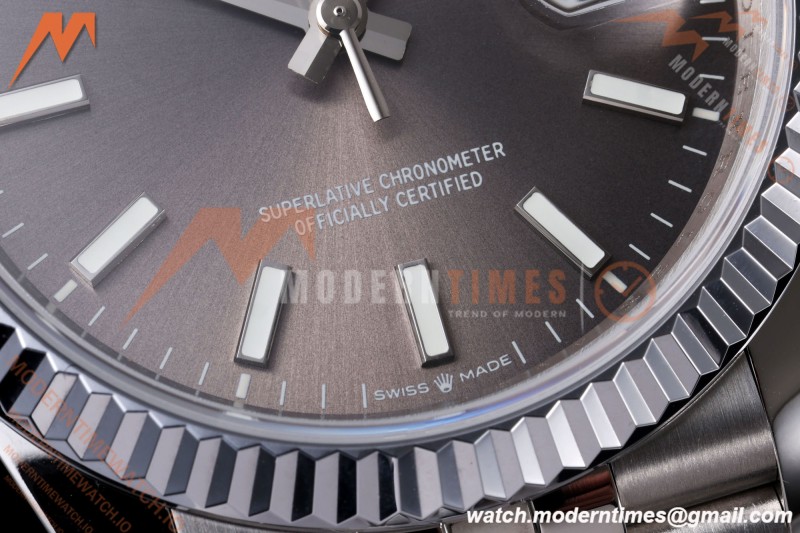 Rolex - Datejust 126234 36mm Jub Flt 904L SS/SS Grey/Stk QF SH3235 | 롤렉스 - 데이저스트 126234 36mm 주빌리 플라이트 904L SS/SS 그레이/스트라이프 QF SH3235
