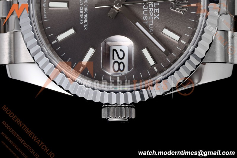 Rolex - Datejust 126234 36mm Jub Flt 904L SS/SS Grey/Stk QF SH3235 | 롤렉스 - 데이저스트 126234 36mm 주빌리 플라이트 904L SS/SS 그레이/스트라이프 QF SH3235