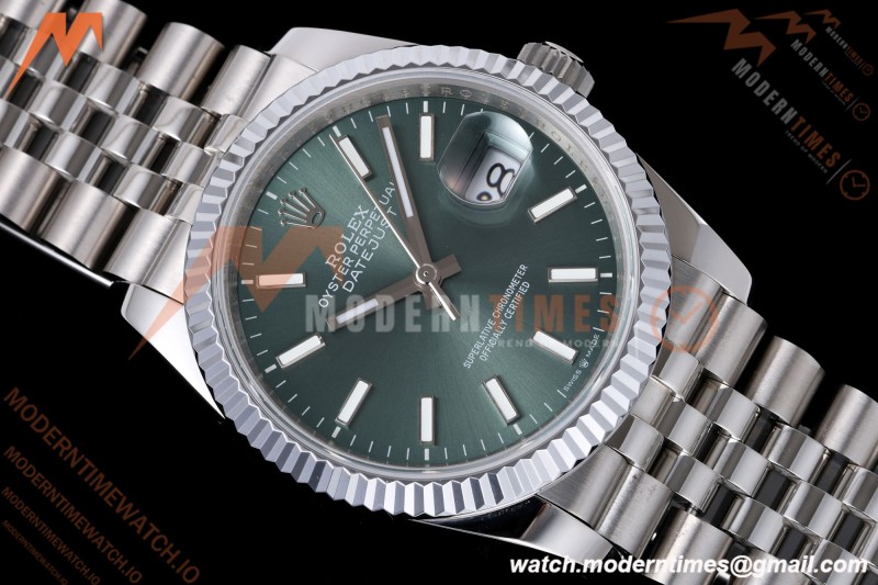 Rolex - Datejust 126234 36mm Jub Flt 904L SS/SS Green/Stk QF SH3235