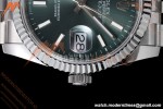 Rolex - Datejust 126234 36mm Jub Flt 904L SS/SS Green/Stk QF SH3235