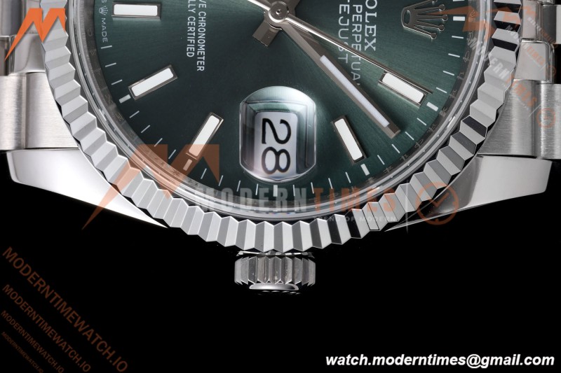 Rolex - Datejust 126234 36mm Jub Flt 904L SS/SS Green/Stk QF SH3235