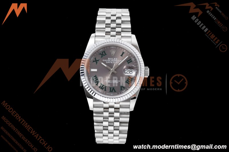 Rolex - Datejust 126234 36mm Wimbledon Jub Flt 904L SS/SS Grey/Rmn QF SH3235 | 롤렉스 - 데이저스트 126234 36mm 윔블던 주빌리 플라이트 904L SS/SS 그레이/로마 숫자 QF SH3235
