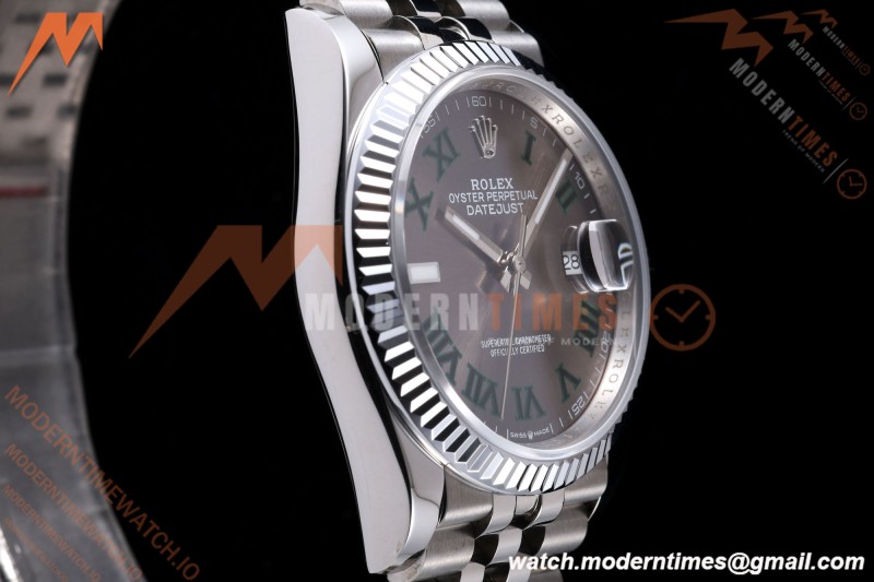Rolex - Datejust 126234 36mm Wimbledon Jub Flt 904L SS/SS Grey/Rmn QF SH3235 | 롤렉스 - 데이저스트 126234 36mm 윔블던 주빌리 플라이트 904L SS/SS 그레이/로마 숫자 QF SH3235