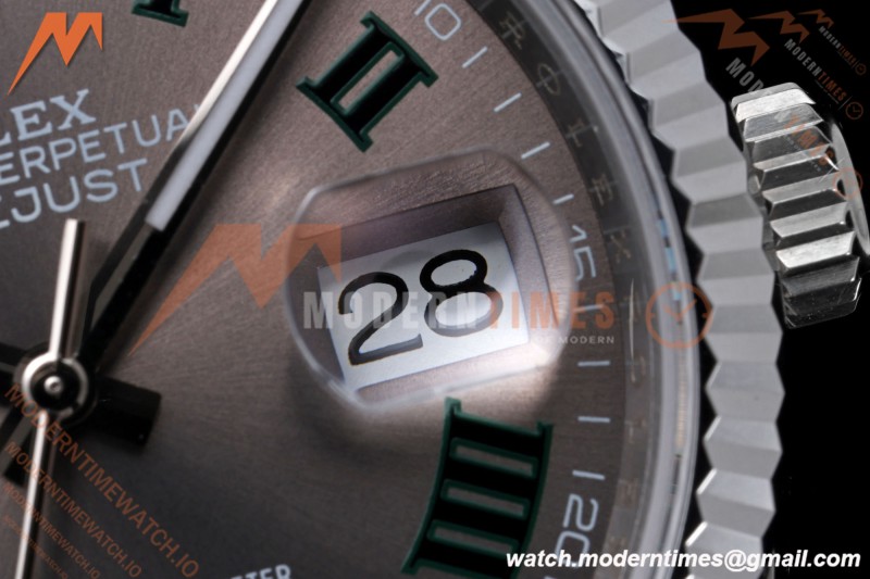 Rolex - Datejust 126234 36mm Wimbledon Jub Flt 904L SS/SS Grey/Rmn QF SH3235 | 롤렉스 - 데이저스트 126234 36mm 윔블던 주빌리 플라이트 904L SS/SS 그레이/로마 숫자 QF SH3235