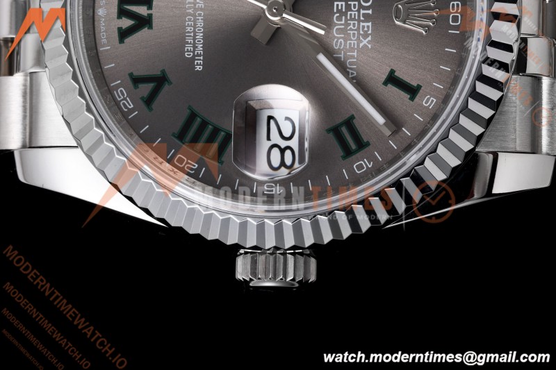 Rolex - Datejust 126234 36mm Wimbledon Jub Flt 904L SS/SS Grey/Rmn QF SH3235 | 롤렉스 - 데이저스트 126234 36mm 윔블던 주빌리 플라이트 904L SS/SS 그레이/로마 숫자 QF SH3235