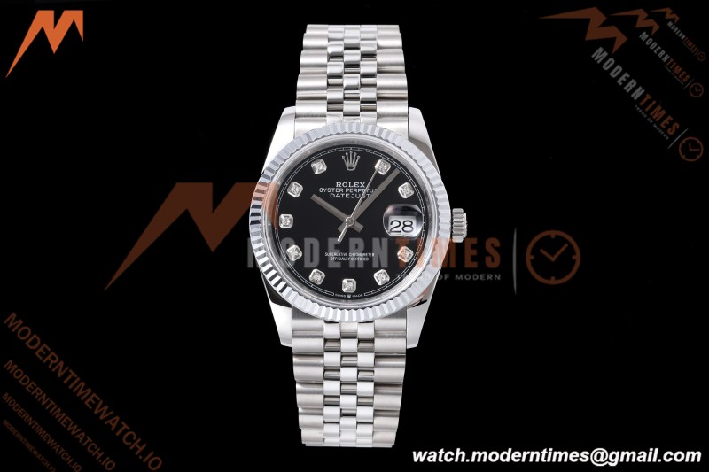 Rolex - Datejust 126234 36mm Jub Flt 904L SS/SS Blk/Dia QF SH3235 | 롤렉스 - 데이저스트 126234 36mm 주빌리 플라이트 904L SS/SS 블랙/다이아몬드 QF SH3235