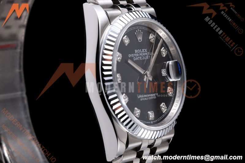 Rolex - Datejust 126234 36mm Jub Flt 904L SS/SS Blk/Dia QF SH3235 | 롤렉스 - 데이저스트 126234 36mm 주빌리 플라이트 904L SS/SS 블랙/다이아몬드 QF SH3235
