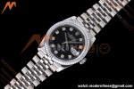 Rolex - Datejust 126234 36mm Jub Flt 904L SS/SS Blk/Dia QF SH3235 | 롤렉스 - 데이저스트 126234 36mm 주빌리 플라이트 904L SS/SS 블랙/다이아몬드 QF SH3235