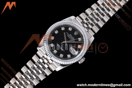 Rolex - Datejust 126234 36mm Jub Flt 904L SS/SS Blk/Dia QF SH3235