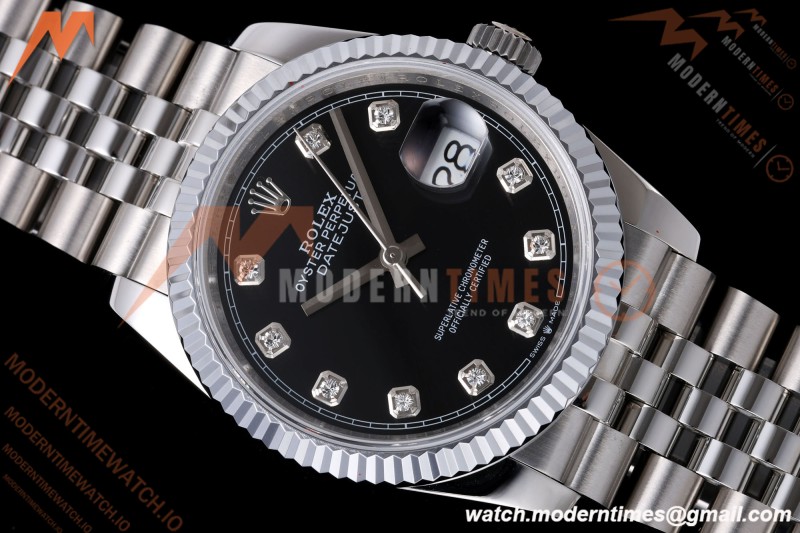 Rolex - Datejust 126234 36mm Jub Flt 904L SS/SS Blk/Dia QF SH3235 | 롤렉스 - 데이저스트 126234 36mm 주빌리 플라이트 904L SS/SS 블랙/다이아몬드 QF SH3235